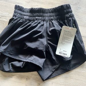 Size 4 lululemon Black Tracker V shorts